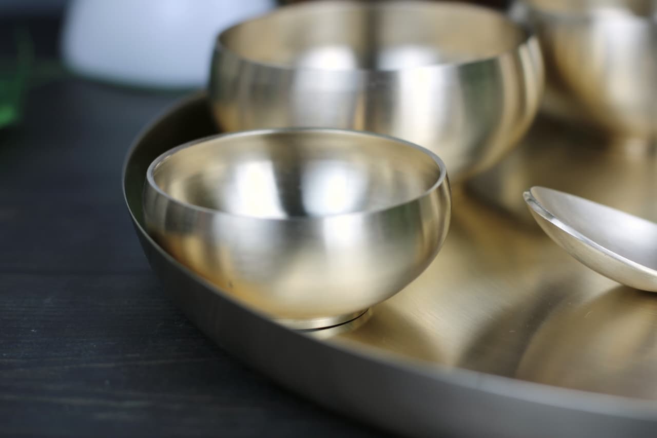 Kansyakar Bronze Curvy Dinner Set – 6-Piece | Matte Finish | Pure Bronze