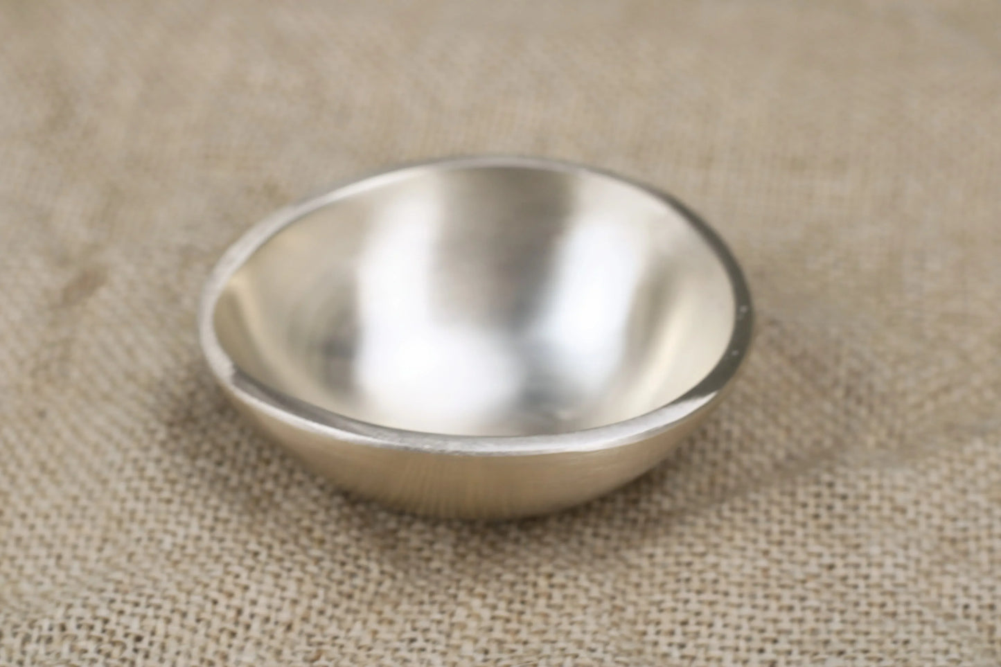 Bronze Ayurvedic mini bowl with glossy and matte finish, used for chutney, cardamom, kumkum, and sauces, by Kansyakar.