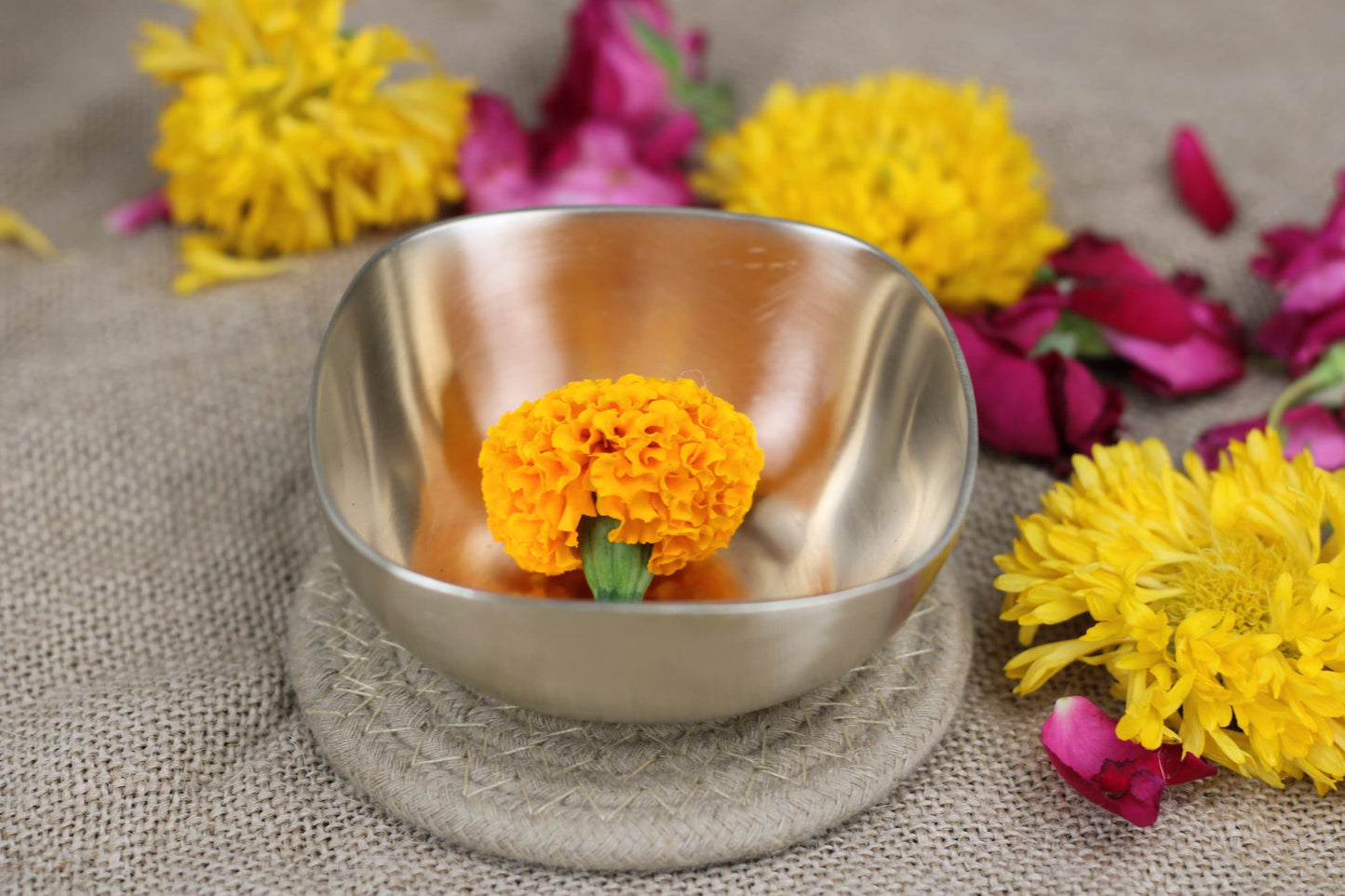Bronze Square Bowl – Small, Medium, Large | Glossy or Matte Finish | Decorative, Elegant Tableware