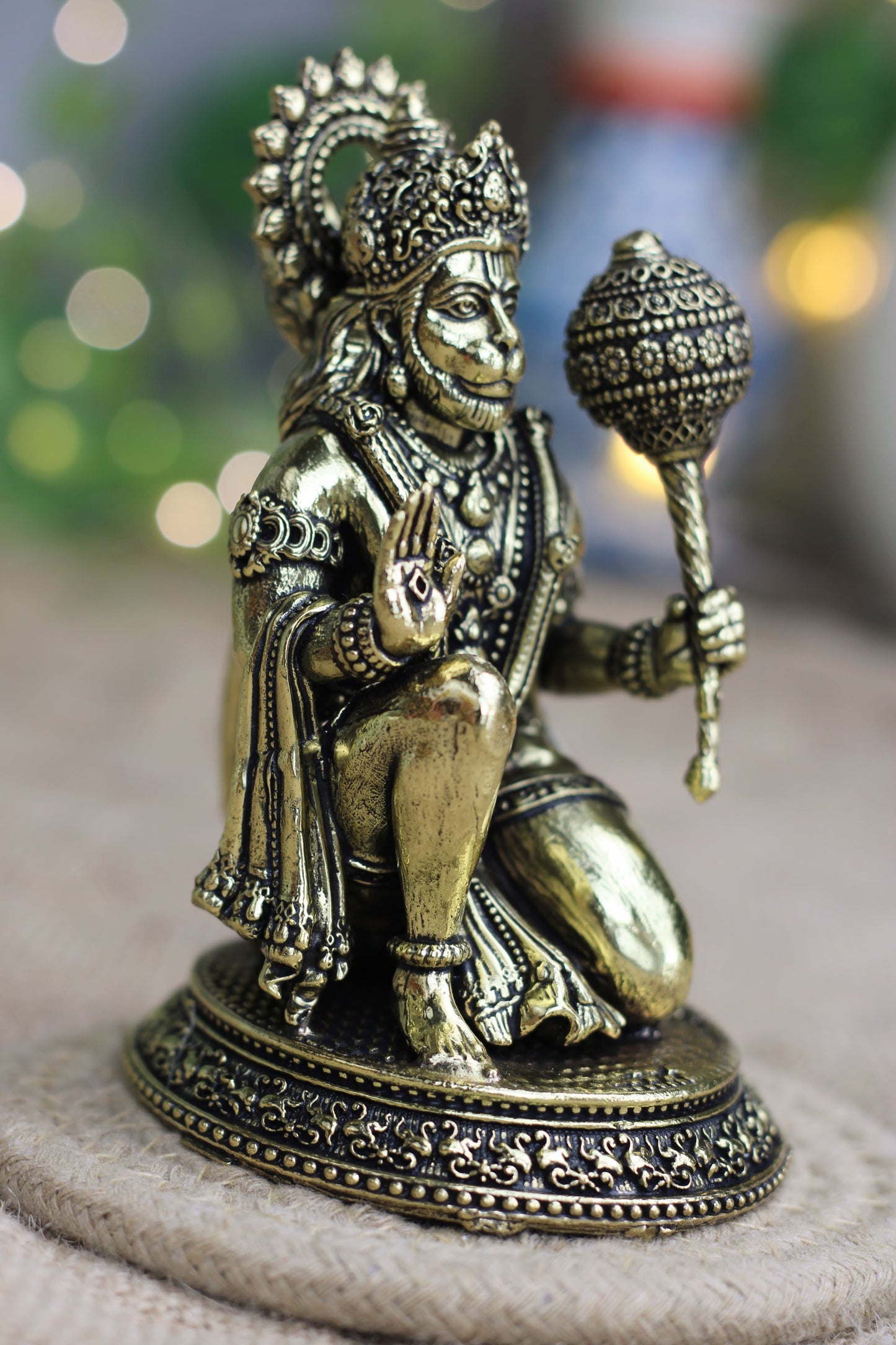 Premium Brass Hanuman Idol – Handcrafted in Small & Medium Sizes | Divine Strength for Home & Office