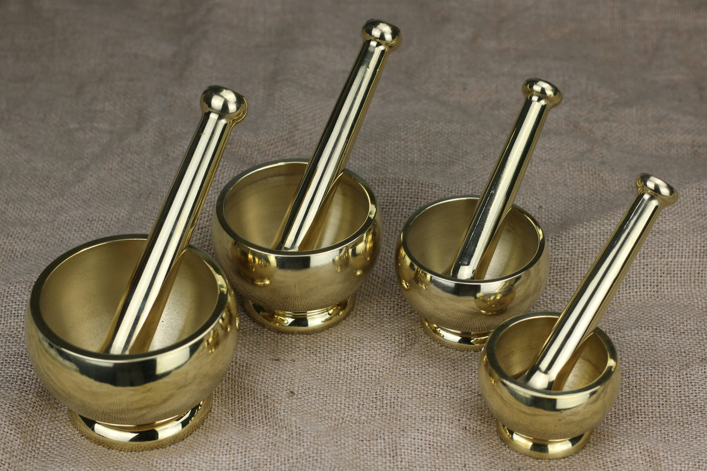 Premium Handcrafted Brass Mortar and Pestle for Spices & Ayurveda | Indian Spice Grinder (4 Sizes)