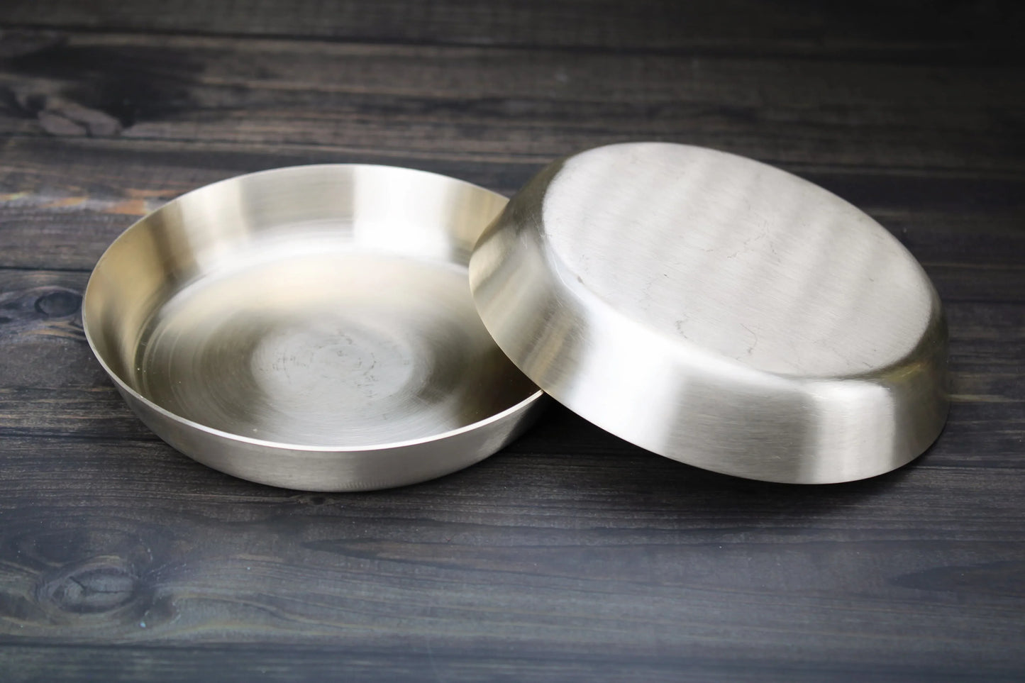 Bronze Thalki bowl by Kansyakar, 6-inch Ayurvedic serving bowl in glossy and matte finishes for fruits, nuts, and puja offerings.