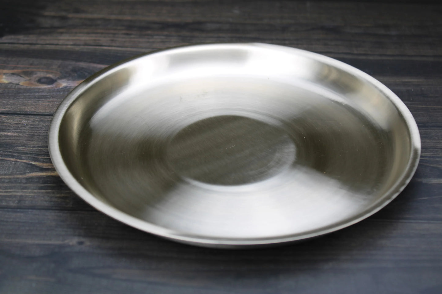 Set of pure bronze dinner plates in 7, 8, and 11.5 inches with glossy and matte finishes, made from Ayurvedic Kansa metal by Kansyakar.