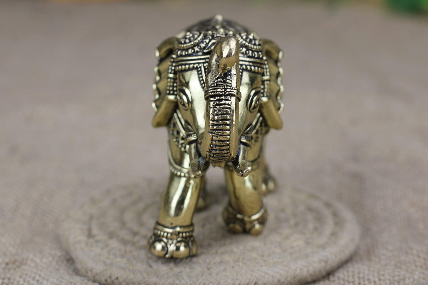 Premium Brass Elephant Showpiece – Handcrafted Decor in Small & Medium Sizes