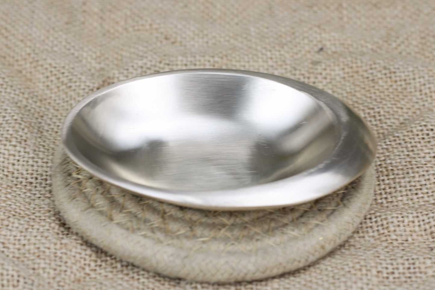 Handcrafted Oval Bronze Dip Bowl – Glossy & Mare Finishes for Sauces & Chutneys