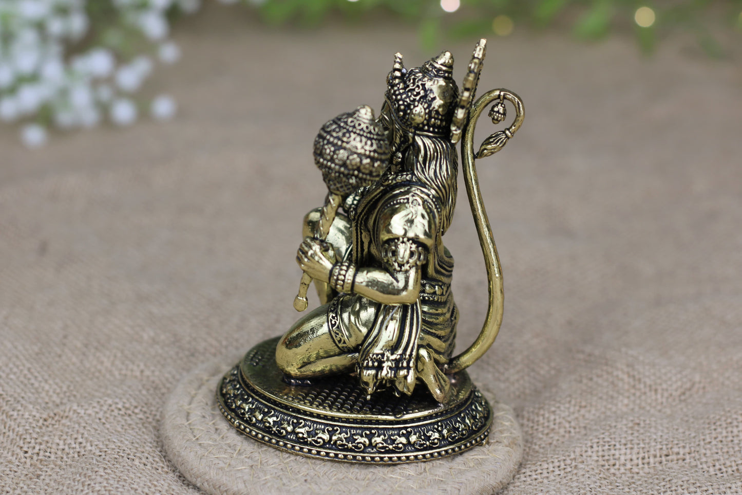 Premium Brass Hanuman Idol – Handcrafted in Small & Medium Sizes | Divine Strength for Home & Office