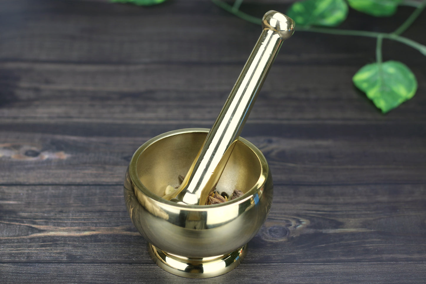 Premium Handcrafted Brass Mortar and Pestle for Spices & Ayurveda | Indian Spice Grinder (4 Sizes)