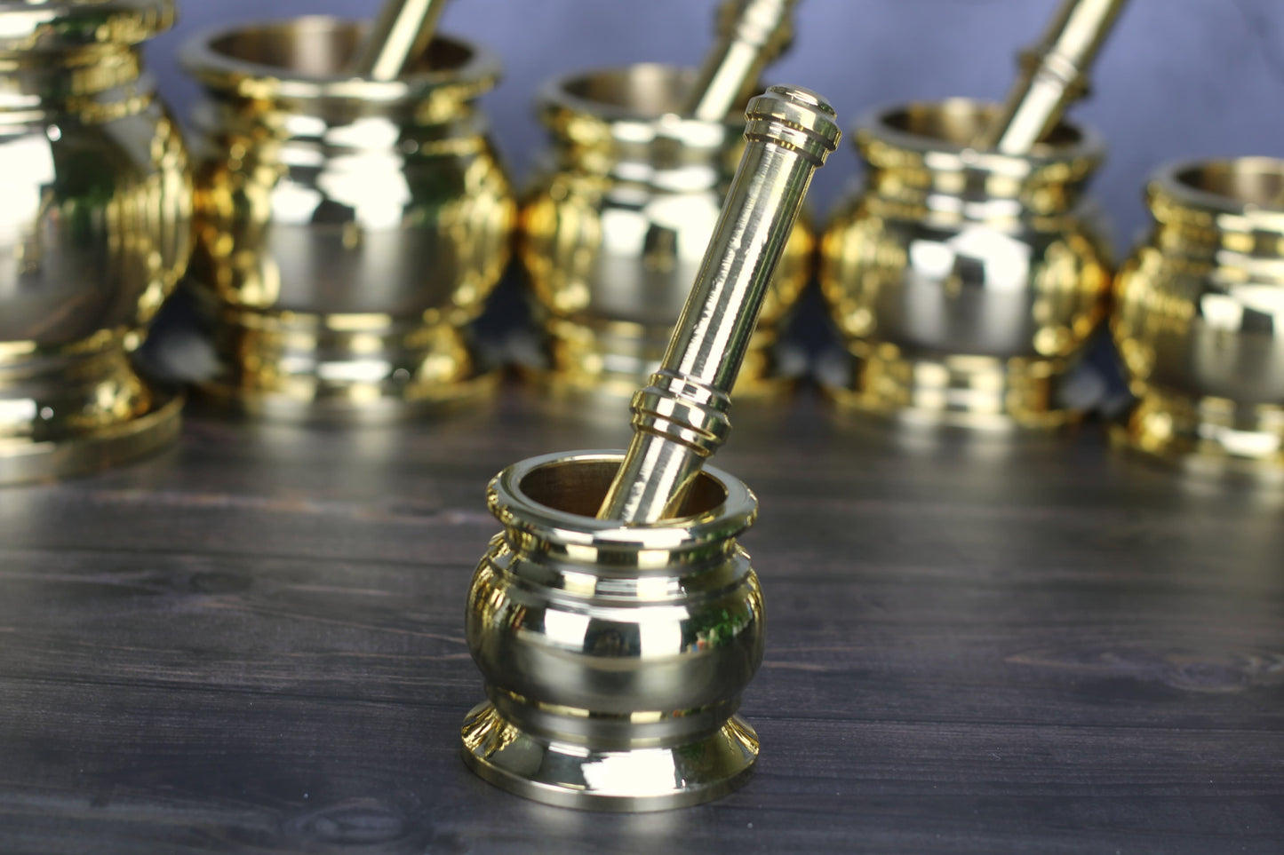 Pure Brass Mortar & Pestle – Heavy Duty Traditional Grinder (Sizes S to 5XL)