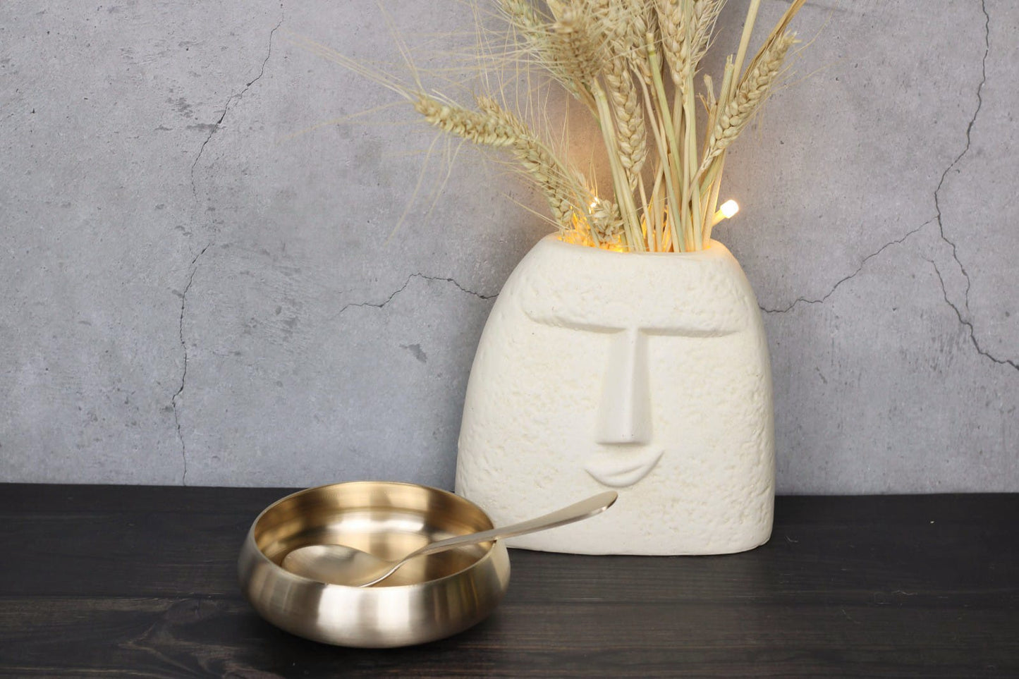 Premium Bronze Soup Bowl with Spoon – 200ml Capacity, Handcrafted in Glossy or Matte Finish
