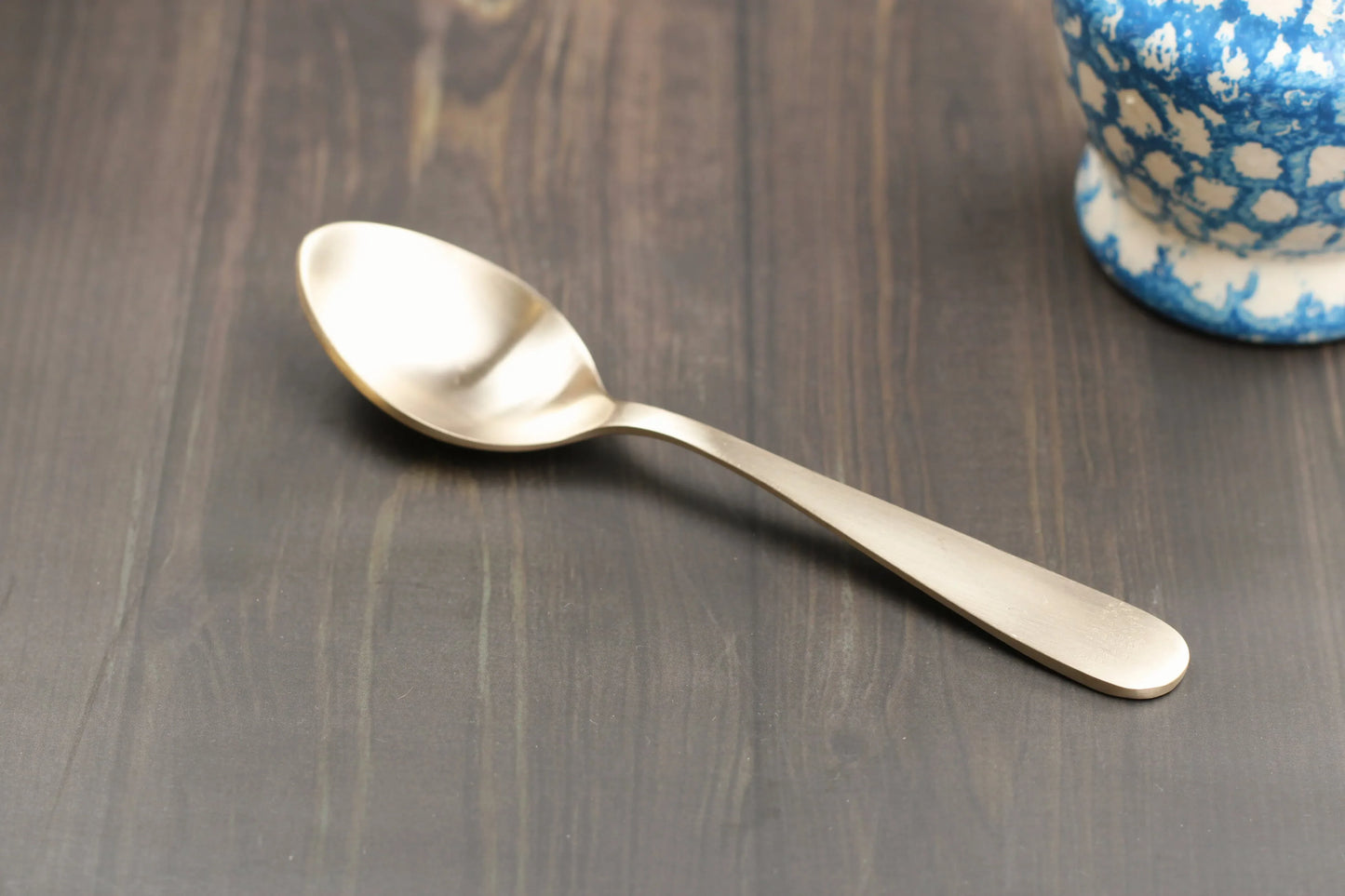 Kansyakar classic bronze 6-inch tablespoon with glossy and matte finish, ideal for dining, weighing 60g.