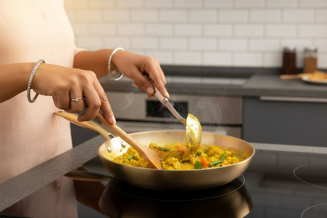 Bronze frying pan cooking – Kansyakar traditional cookware