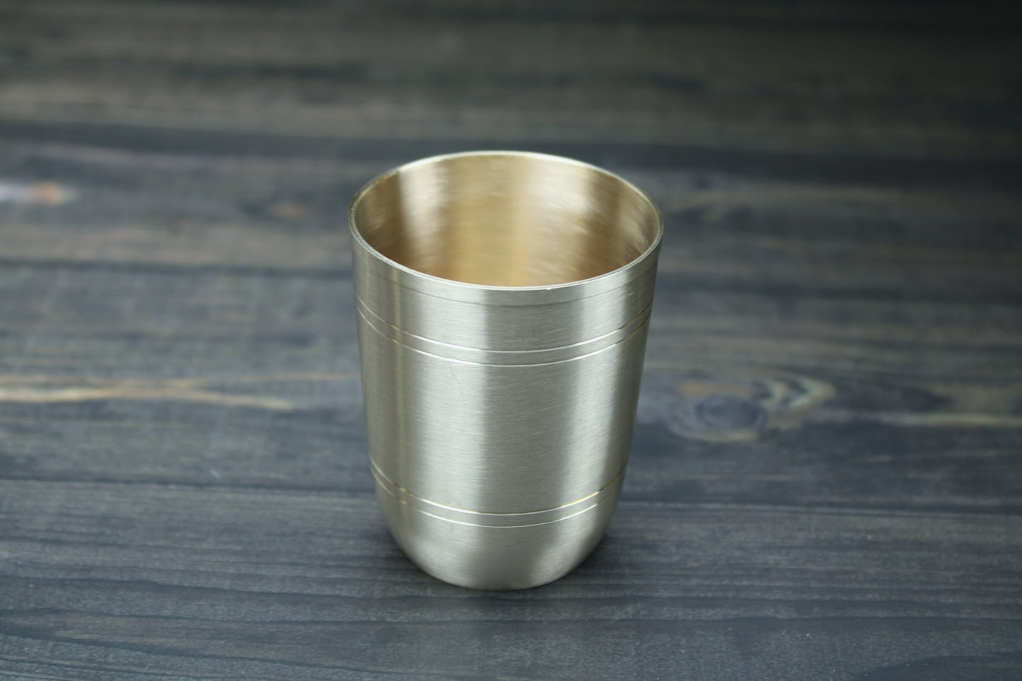 Artisan Bronze Sipper Glass - Glossy/Matte Finish | Textured Ring Design (200ml/250ml)