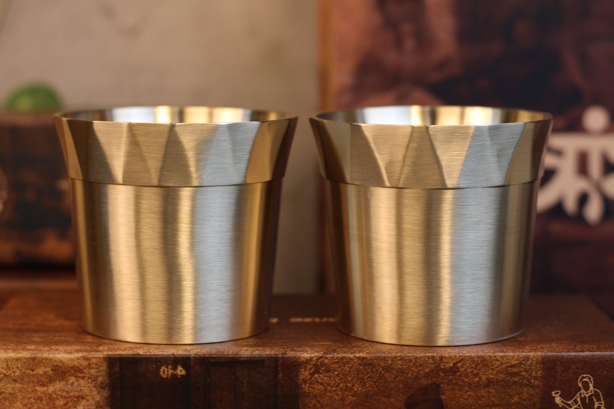 Kanvira Pure Bronze (Kansa) Premium Glass Set