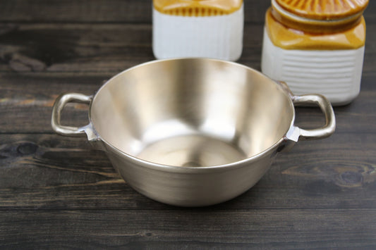 Bronze Handled Curry Bowl – 500ml (14.2cm) – Elegant & Traditional Serving Bowl for Rice, Soup, Desserts