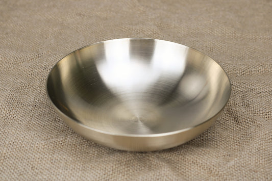 5.75" Bronze Deep Bowl - 350ml Capacity | Glossy & Matte Finishes | Pure Kansa Ayurvedic Serving Bowl for Soups, Desserts & Puja