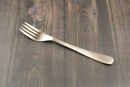 Artisan Bronze Fork – 6.8" Glossy/Matte Dining Fork (50g) | Elegant Flatware