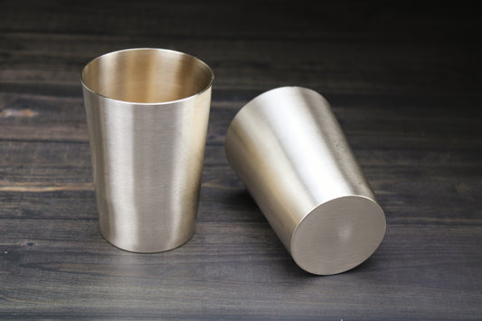 Bronze Luxe Tumbler – Elegant Metallic Juice Glass (220ml) – Glossy & Matte Finishes