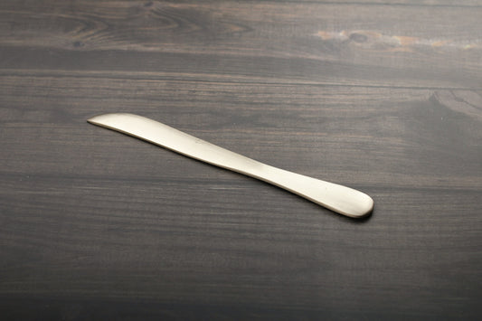 Artisan Bronze Butter Knife – Glossy/Matte Finish | Elegant 7.3" Tableware (70g)