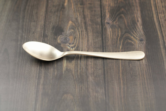 Artisan Bronze Dessert Spoon – Glossy/Matte 6.75" Elegant Scoop (70g)