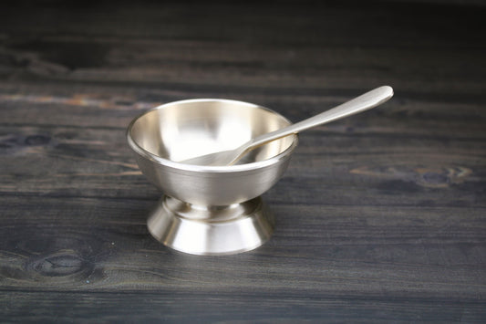 Bronze Ice-Cream Cup with Spoon – Metallic Scoop