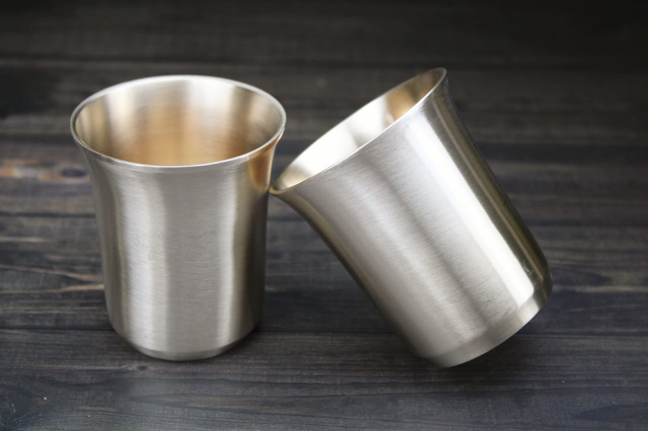 Bronze Celebration Tumbler – Elegant Metallic Glass – Glossy & Matte Finish, 220 ml